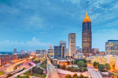 Atlanta, Georgia, ABD şehir merkezine ve şehir merkezinde