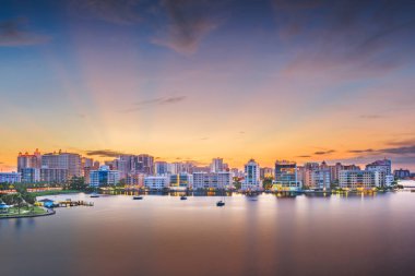 Sarasota, Florida, USA skyline on the bay at dawn.  clipart