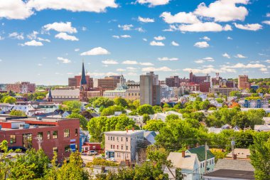 Portland, Maine, ABD şehir merkezi silueti