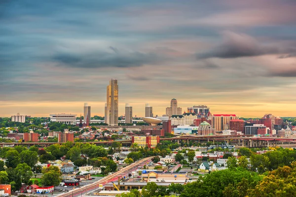 Skyline van Albany, New York, Verenigde Staten — Stockfoto