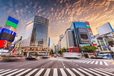 Shibuya geçerken, tokyo, Japonya