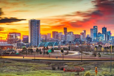 Şehir Denver, Colorado, ABD Skyline