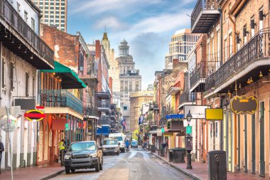 Bourbon Street, New Orleans, Louisiana, Amerika Birleşik Devletleri 