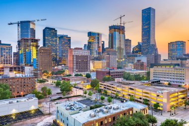 Houston, Texas, ABD, şehir şehir manzarası