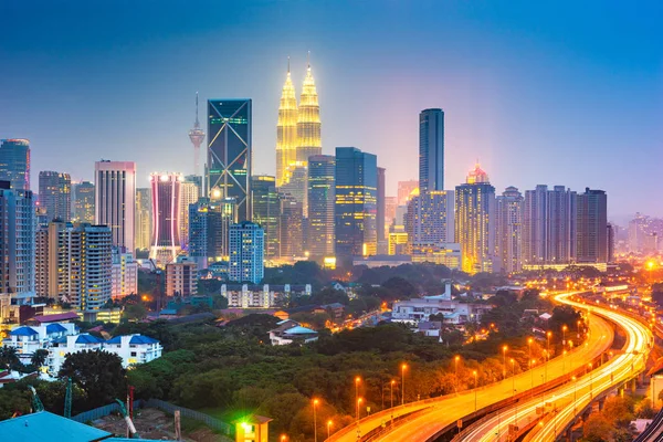 Kuala Lumpur, panorama města Malajsie. — Stock fotografie