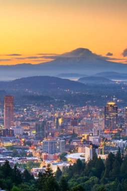 Portland, Oregon, ABD Şehir Merkezi 