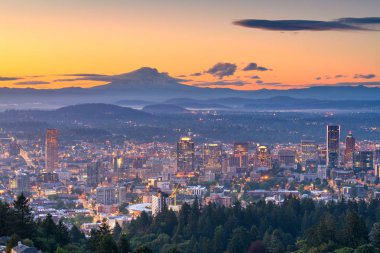 Portland, Oregon, ABD Şehir Merkezi 