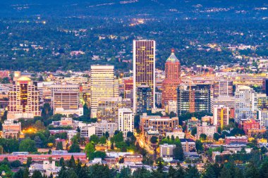 Portland, Oregon, ABD Şehir Merkezi 