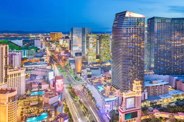 Las Vegas Nevada Usa Cityscape Strip Evening — 图库照片