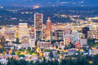 Portland, Oregon, ABD Şehir Merkezi 