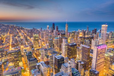 Chicago, Illinois ABD Hava silüeti