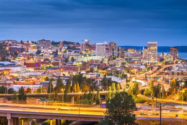 Tacoma, Washington, de skyline van de V.s. — Stockfoto
