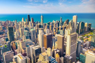Chicago, Illinois ABD Hava silüeti