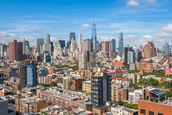 Luchtfoto van de Lower Manhattan — Stockfoto
