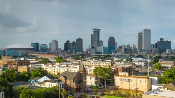 美国路易斯安那州新奥尔良市市中心城市天际线 — 图库视频影像