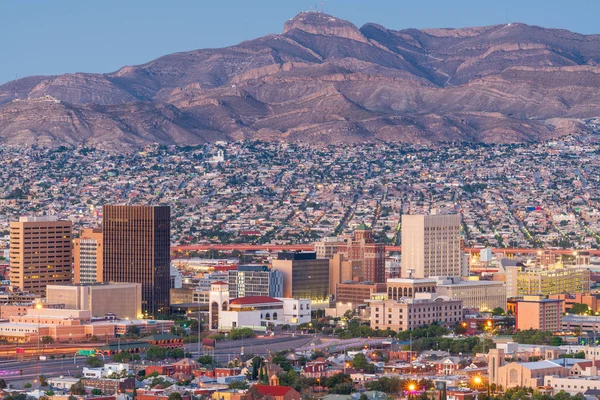 El Paso, Texas, USA belváros Skyline — Stock Fotó