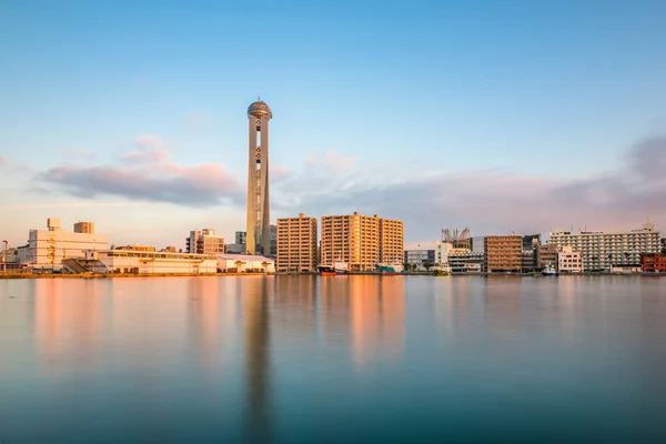 Shimonoseki, skyline sul lungomare giapponese — Foto Stock