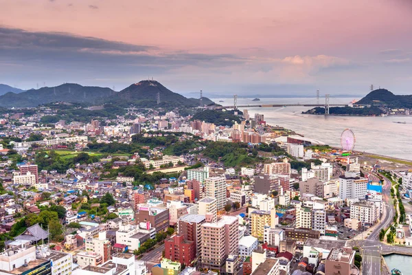 Skyline Shimonoseki, Japonia — Zdjęcie stockowe