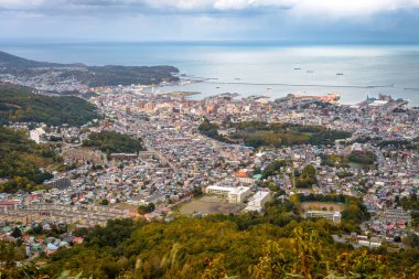 Otaru, Hokkaido, Japonya şehir Cityscape 