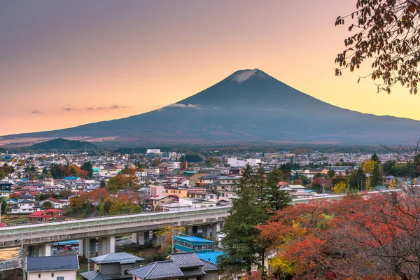 Mt. Fuji, Japan with Fujiyoshida — Stock Photo, Image