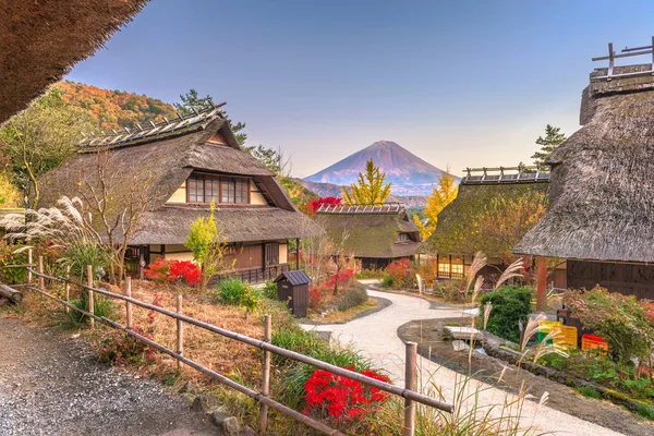 Village and Mt. Fuji — Stock Photo, Image