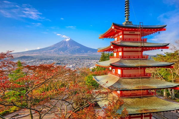 Mt. Fuji, Japan vanaf Chureito Pagoda — Stockfoto