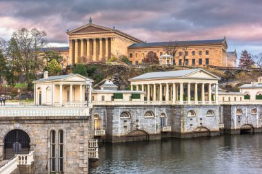 Philadelphia, Pennsylvania, ABD Waterworks silüeti