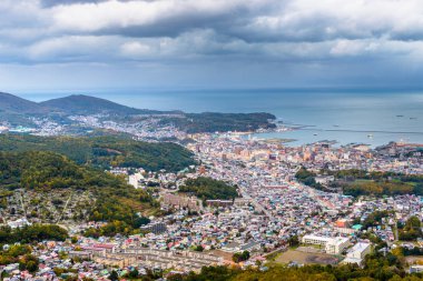 Otaru, Hokkaido, Japonya şehir Cityscape 