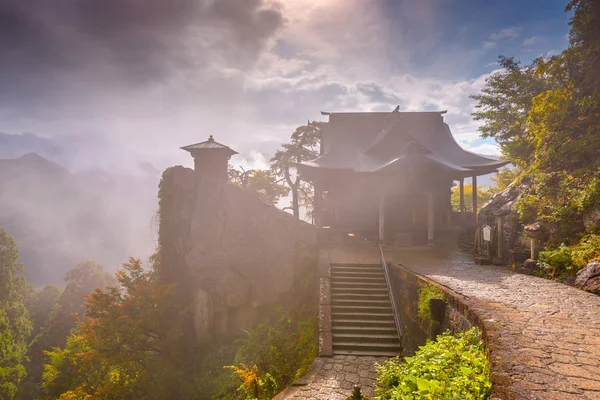 Tempio Montagna Yamadera Yamagata Giappone — Foto Stock