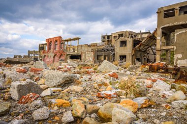 Gunkanjima Island, Nagasaki, Japonya