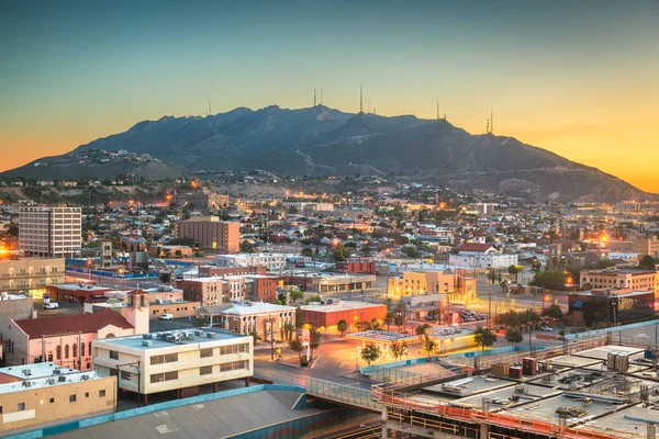 El Paso, Texas, USA belváros Skyline — Stock Fotó
