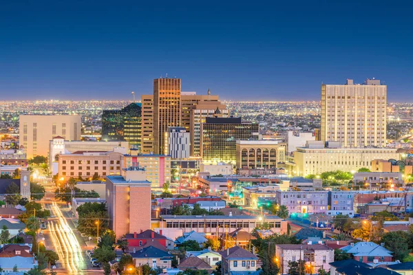 El Paso, Teksas, Stany Zjednoczone Skyline Downtown — Zdjęcie stockowe