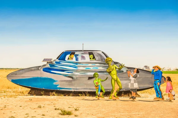 Roswell Nueva México Junio 2019 Señal Bienvenida Las Afueras Roswell — Foto de Stock