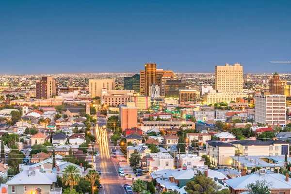 El Paso, Texas, Estados Unidos Downtown Skyline — Foto de Stock