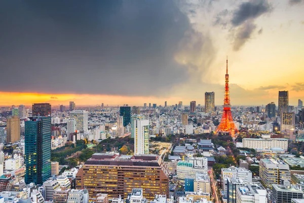 Tokyo, Japonya Ünlü Ufuk Çizgisi — Stok fotoğraf