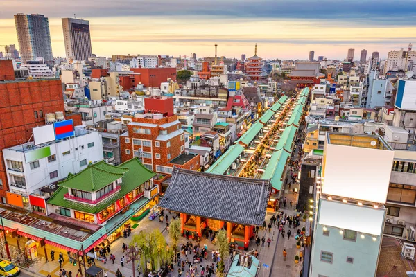 Asakusa, Tokio, Japonsko panoráma — Stock fotografie