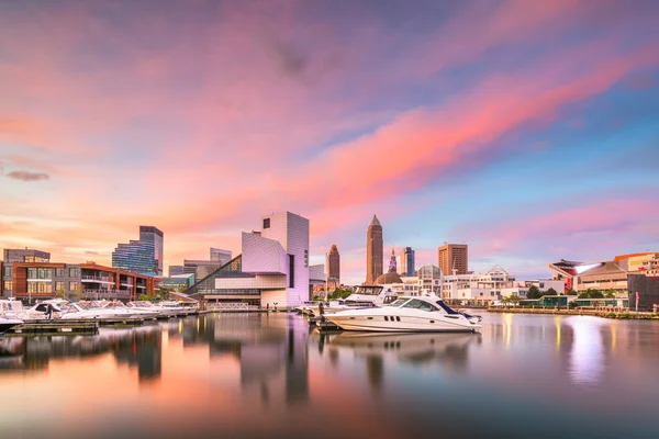 Skyline Cleveland, Ohio, Amerikai Egyesült Államok — Stock Fotó