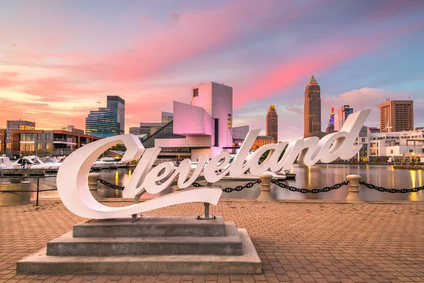 Skyline van Cleveland, Ohio, Verenigde Staten — Stockfoto