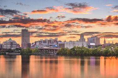 Albany, New York, ABD skyline Hudson Nehri