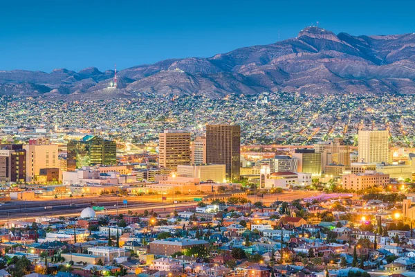 El Paso, Texas, USA belváros Skyline — Stock Fotó