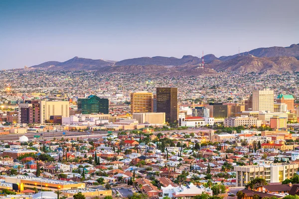 El Paso, Texas, Estados Unidos Downtown Skyline — Foto de Stock