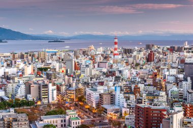 Kagoshima, Japonya şehir manzarası