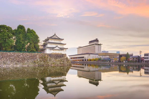 Nagoya Alacakaranlıkta Japon Şatosu Hendeği — Stok fotoğraf