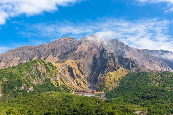 Kagoşima'daki Sakurajima Volkan Krateri, Japonya — Stok fotoğraf