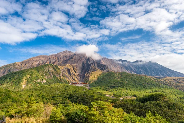 Kagoşima'daki Sakurajima Volkan Krateri, Japonya — Stok fotoğraf