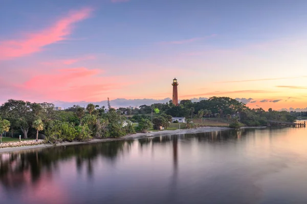 Jupiter, Florida, USA-ban a Jupiter fény — Stock Fotó