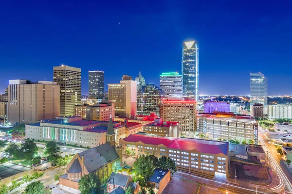 Oklahoma city, oklahoma, usa in der Dämmerung — Stockfoto