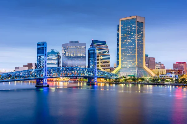 Jacksonville, Flórida, EUA skyline da cidade do centro — Fotografia de Stock