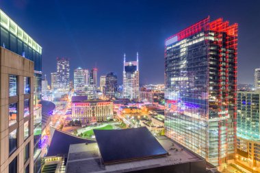 Nashville, Tennessee, USA downtown city skyline clipart