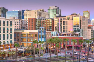 San Diego, Kaliforniya cityscape Gaslamp Quarter.